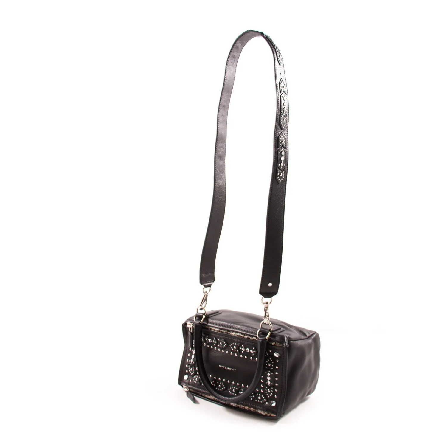 Givenchy Black Goatskin Leather Small Pandora Bag