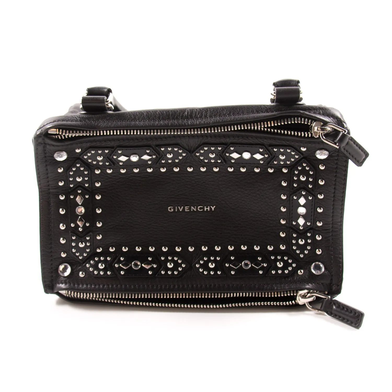 Givenchy Black Goatskin Leather Small Pandora Bag