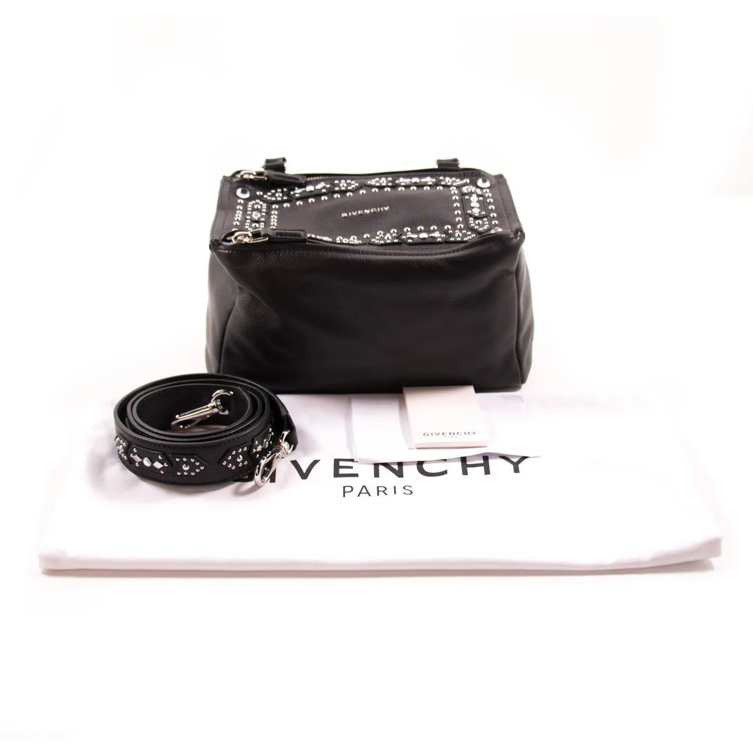Givenchy Black Goatskin Leather Small Pandora Bag