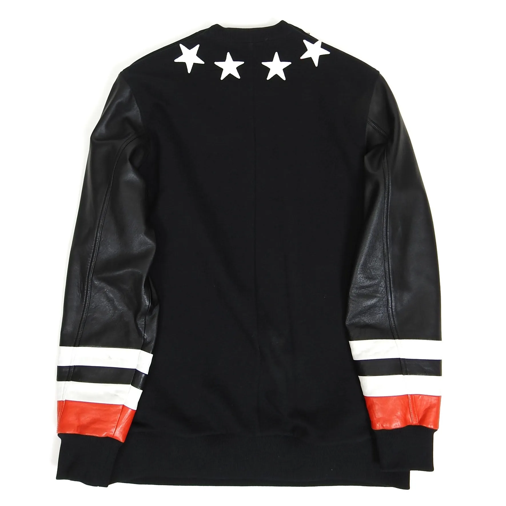 Givenchy Stars & Stripes Leather Sweatshirt Size