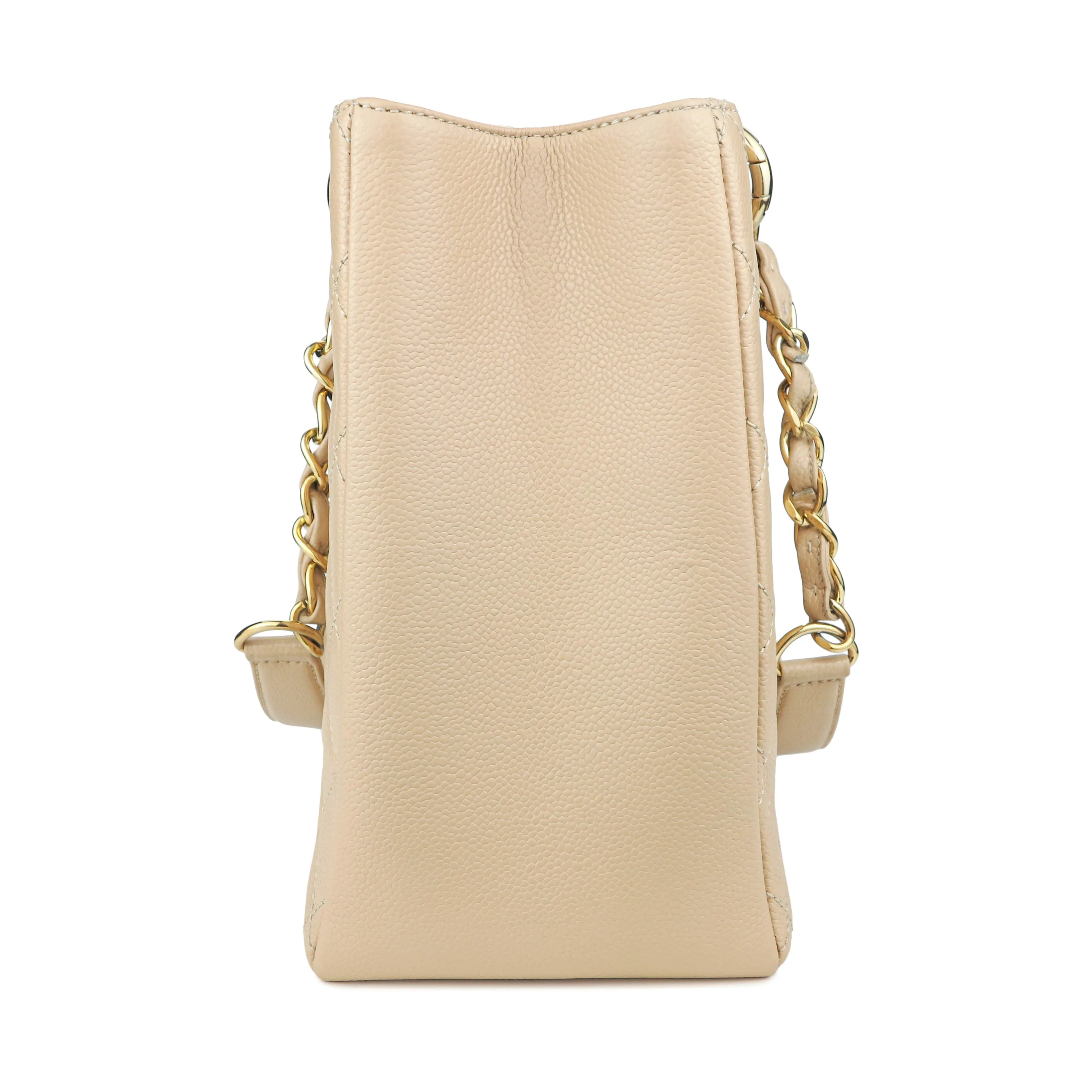 Grand Shopping Tote GST in Beige Caviar