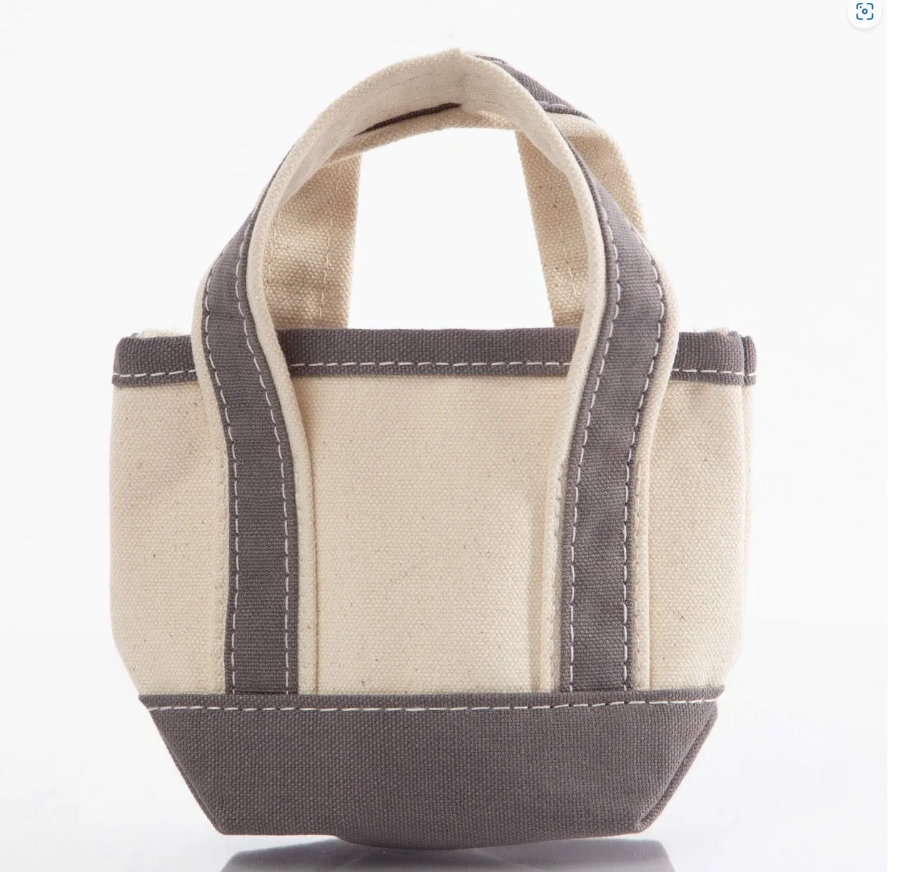 Grey Mini Boat Tote Bag