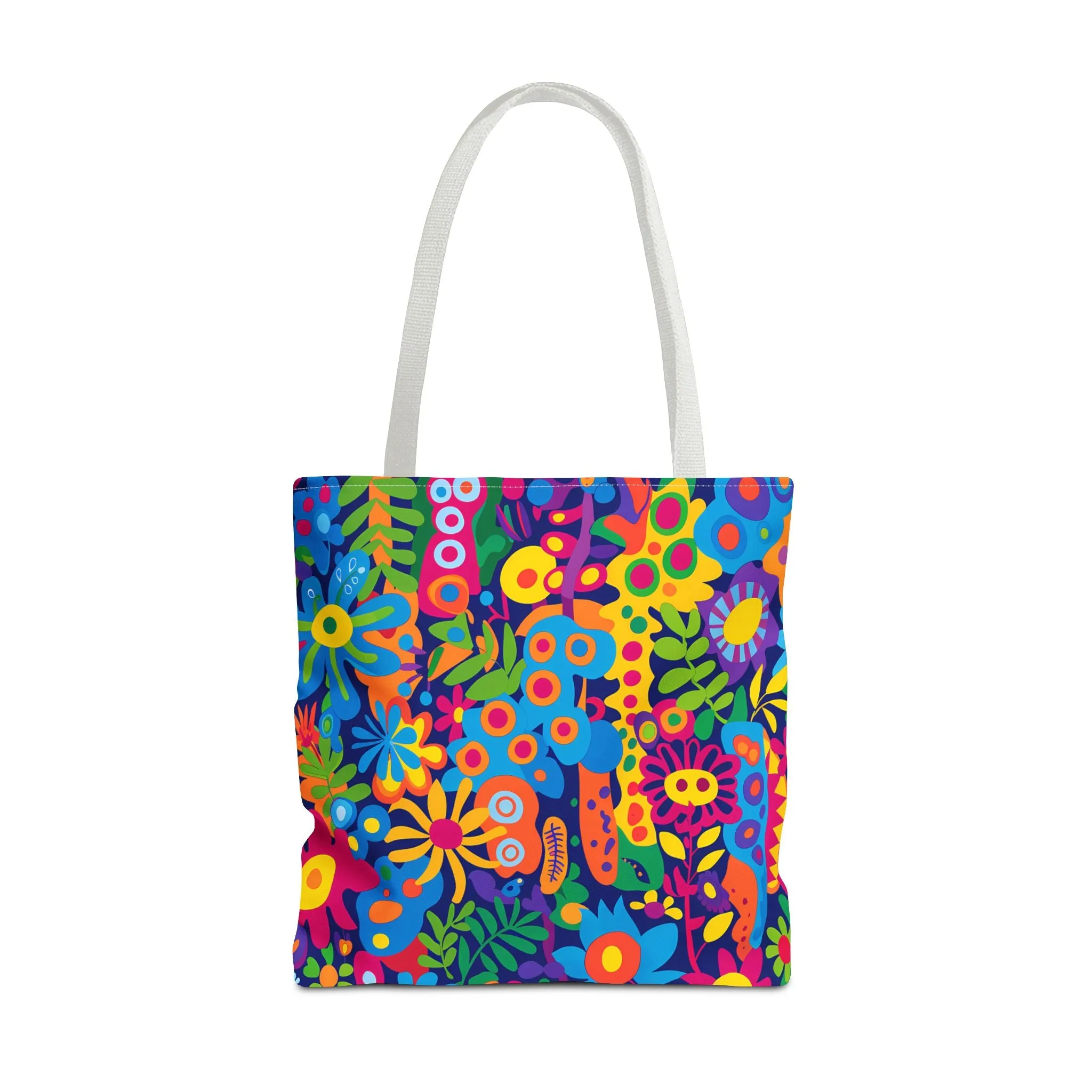 Groovy Garden Tote Bag - Bring Retro Vibes to Life with Every Step! Available in 3 sizes.