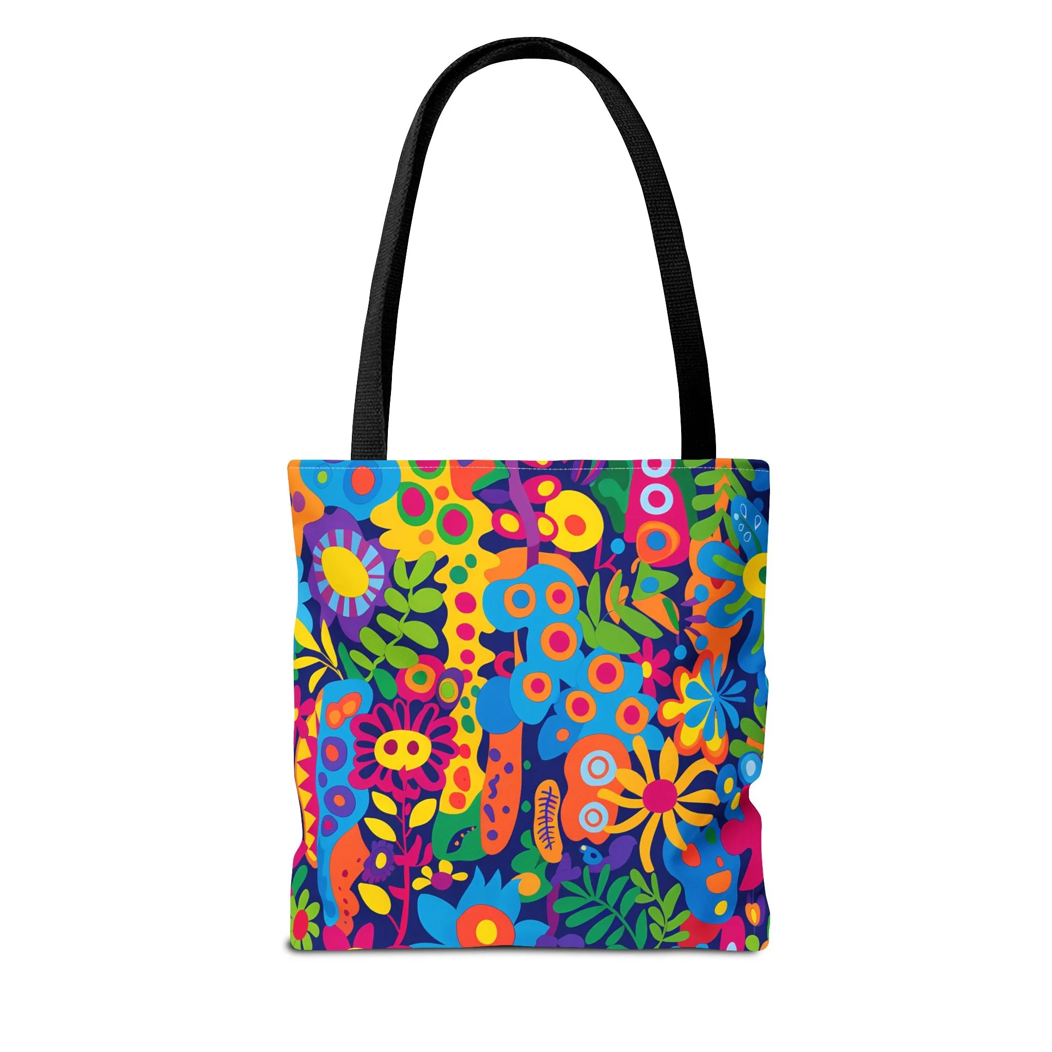 Groovy Garden Tote Bag - Bring Retro Vibes to Life with Every Step! Available in 3 sizes.