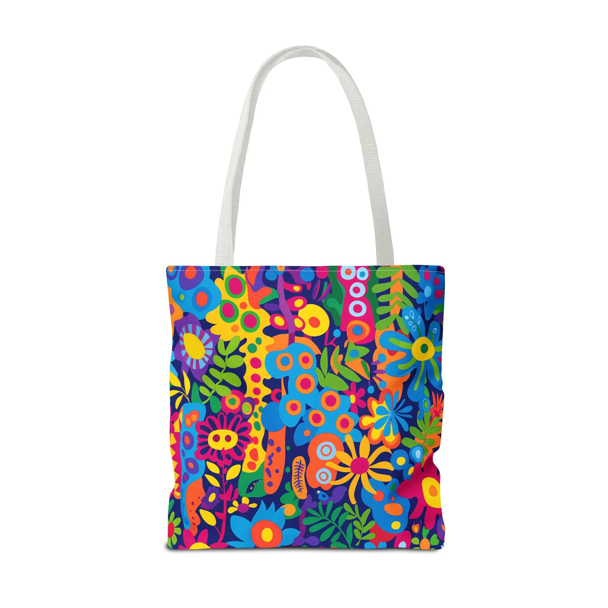 Groovy Garden Tote Bag - Bring Retro Vibes to Life with Every Step! Available in 3 sizes.
