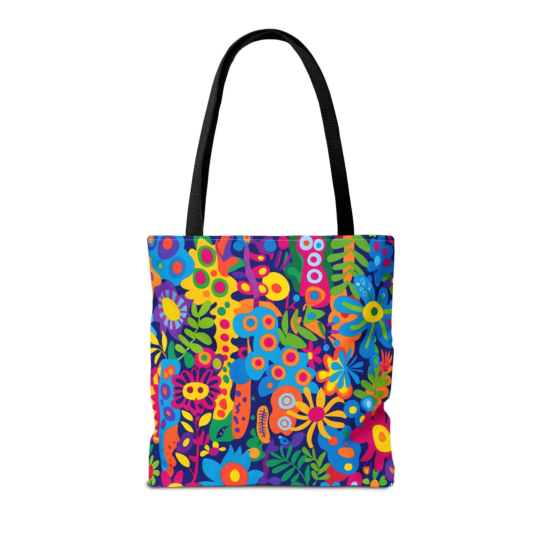 Groovy Garden Tote Bag - Bring Retro Vibes to Life with Every Step! Available in 3 sizes.