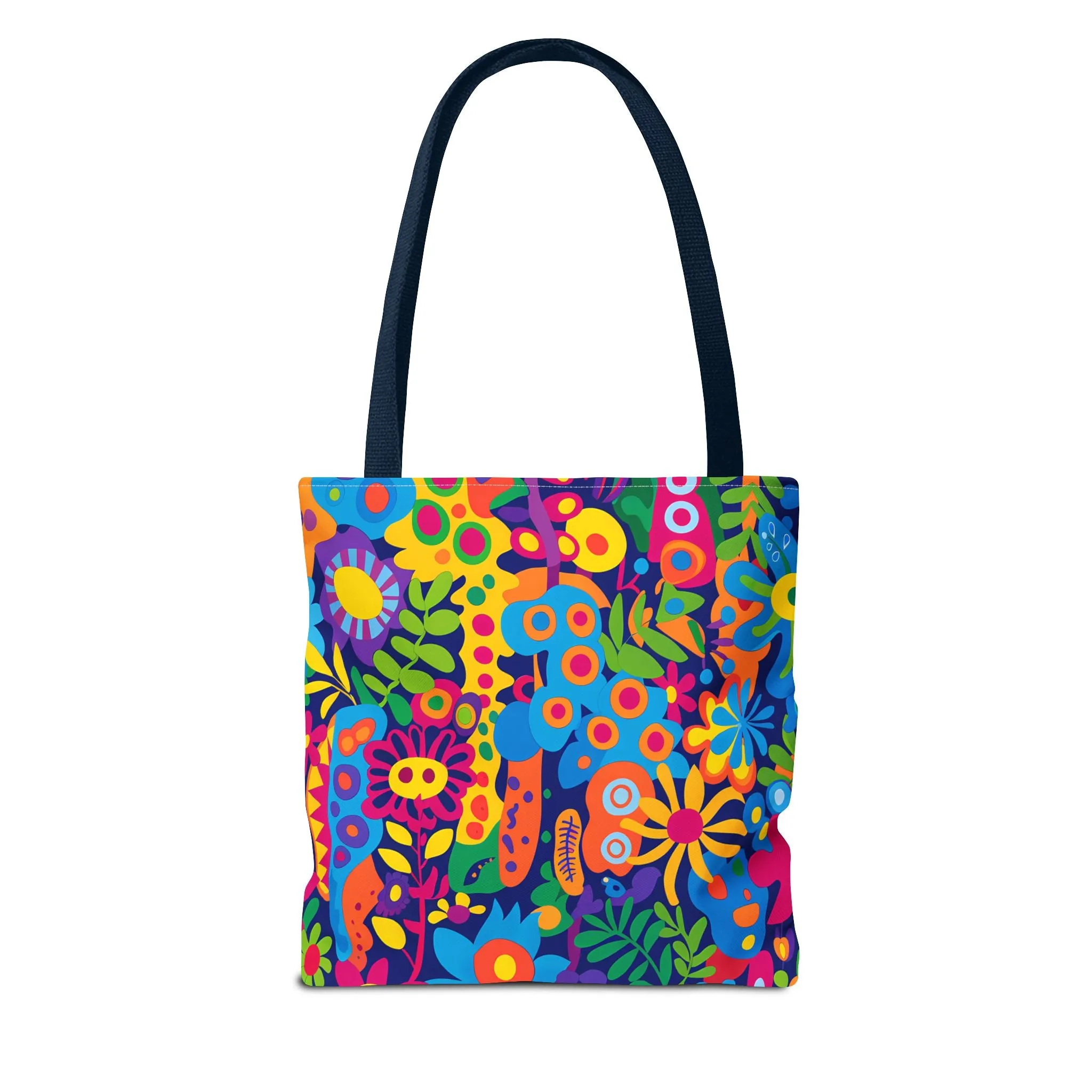Groovy Garden Tote Bag - Bring Retro Vibes to Life with Every Step! Available in 3 sizes.