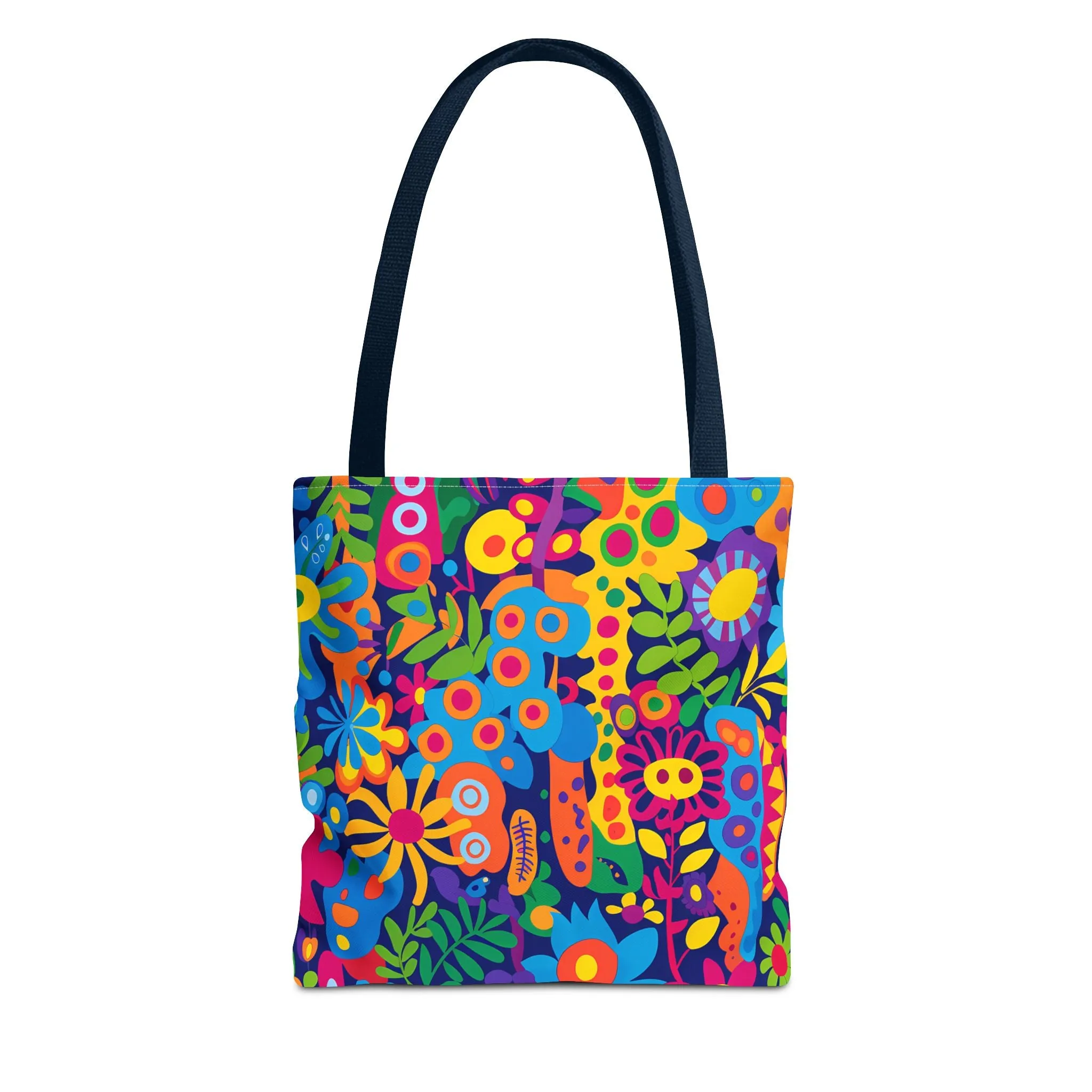 Groovy Garden Tote Bag - Bring Retro Vibes to Life with Every Step! Available in 3 sizes.
