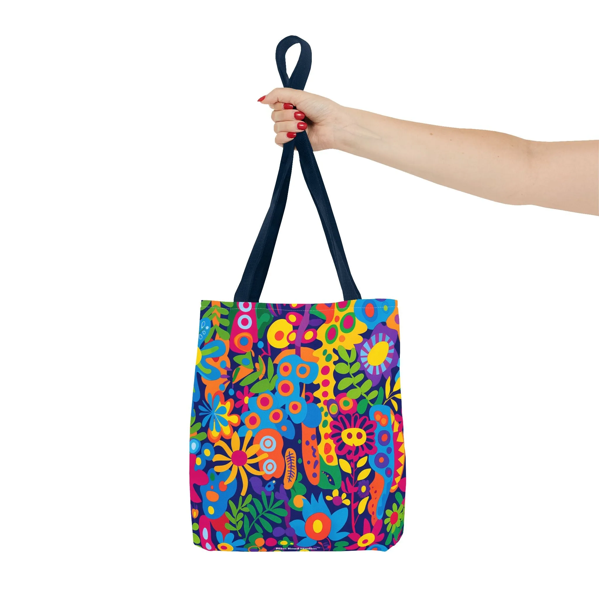 Groovy Garden Tote Bag - Bring Retro Vibes to Life with Every Step! Available in 3 sizes.