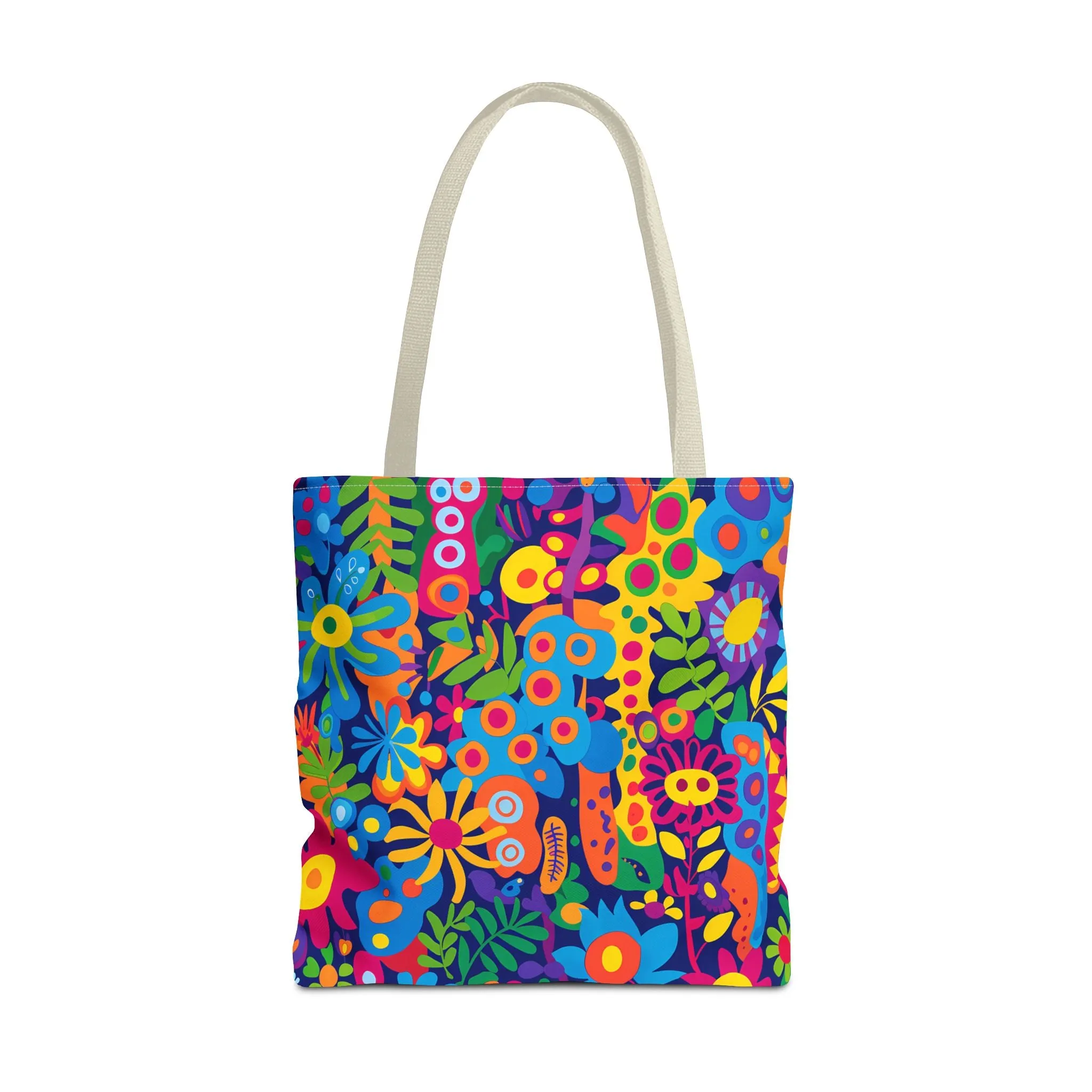 Groovy Garden Tote Bag - Bring Retro Vibes to Life with Every Step! Available in 3 sizes.