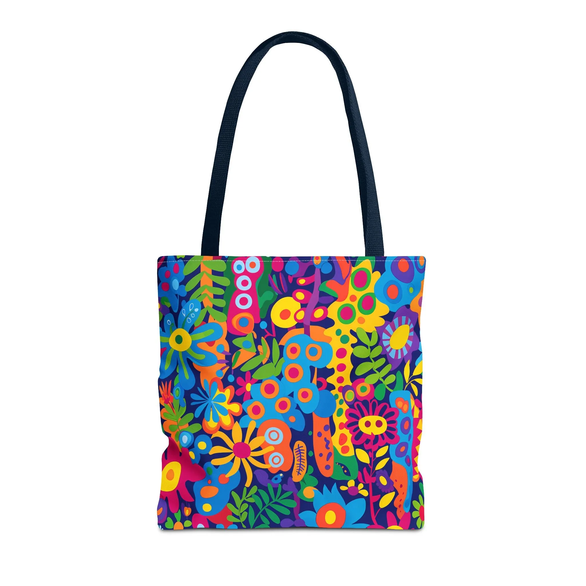 Groovy Garden Tote Bag - Bring Retro Vibes to Life with Every Step! Available in 3 sizes.