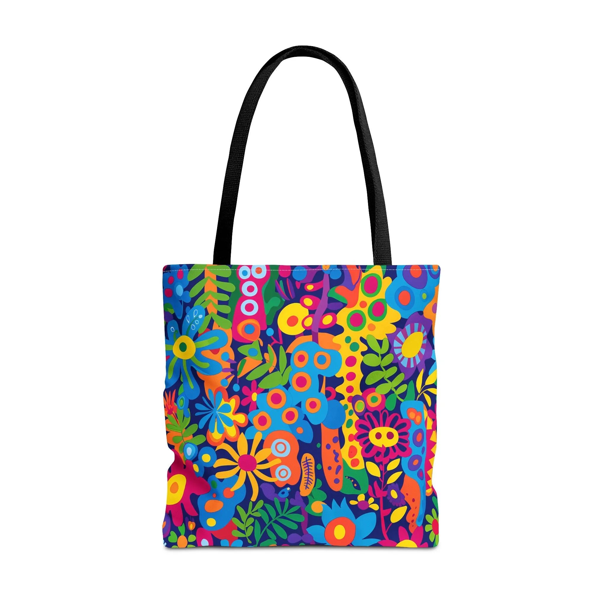 Groovy Garden Tote Bag - Bring Retro Vibes to Life with Every Step! Available in 3 sizes.