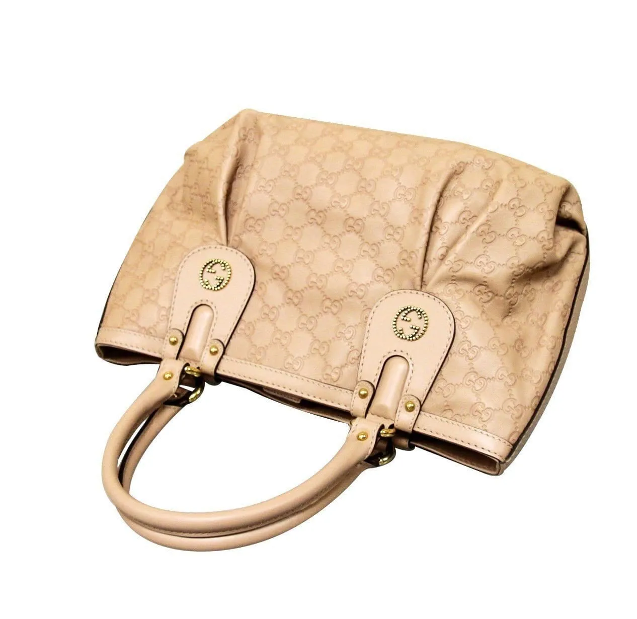 Gucci 269953 Women's Scarlett Nude Guccissima Leather Handbag Tote - Final Call