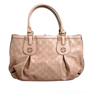 Gucci 269953 Women's Scarlett Nude Guccissima Leather Handbag Tote - Final Call