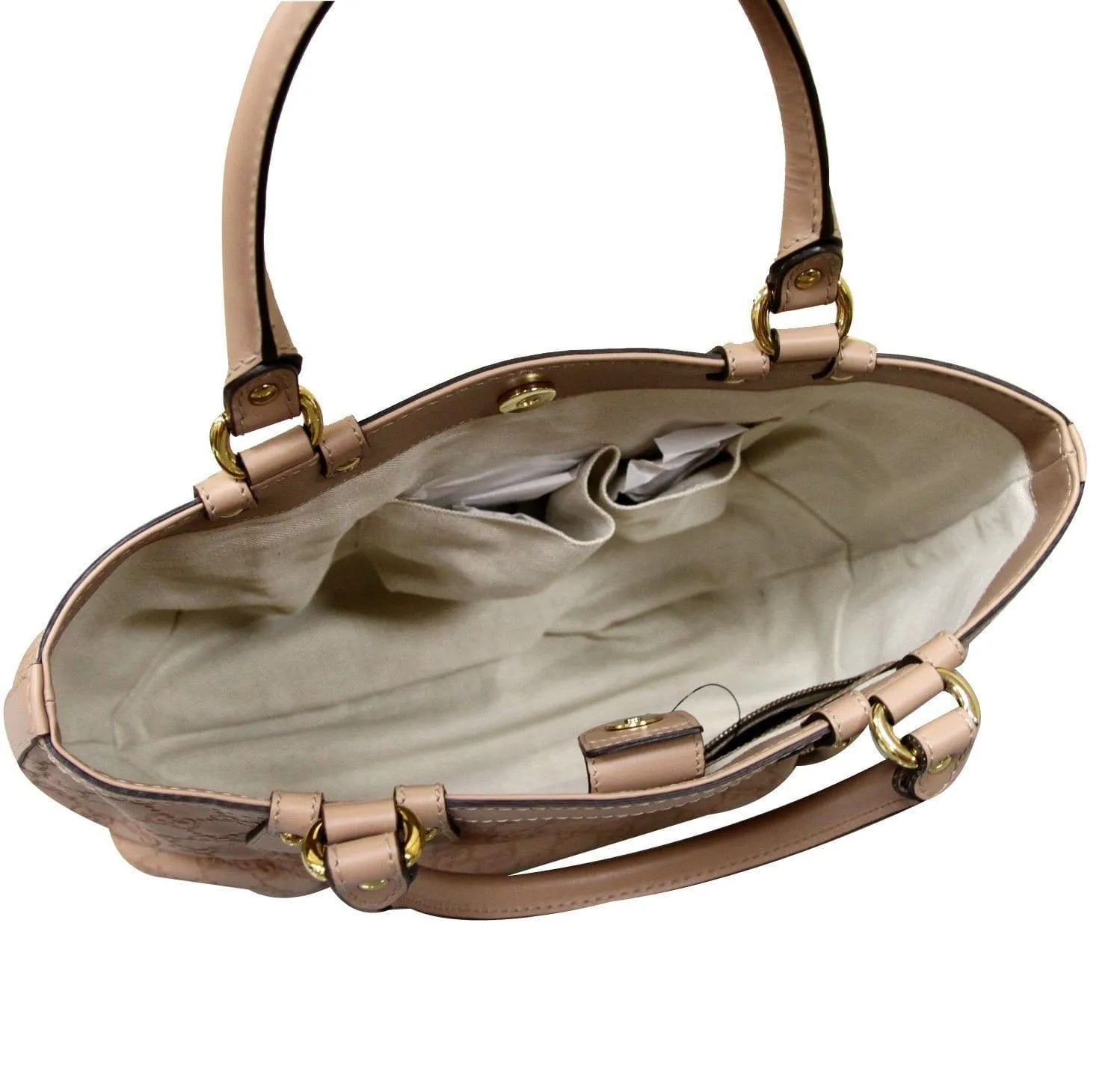 Gucci 269953 Women's Scarlett Nude Guccissima Leather Handbag Tote - Final Call