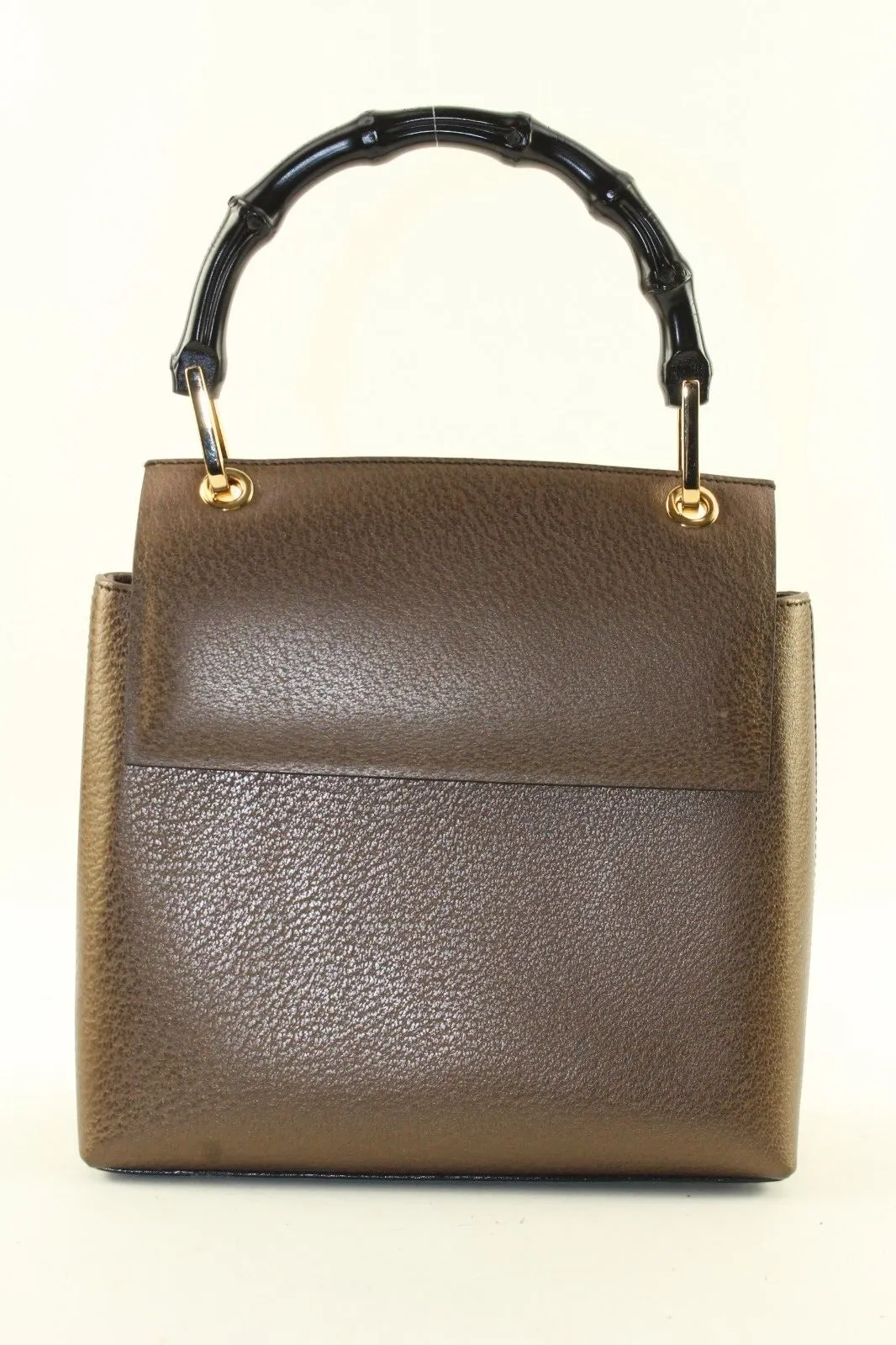 Gucci Brown Leather Bamboo Tote 3GK1214K
