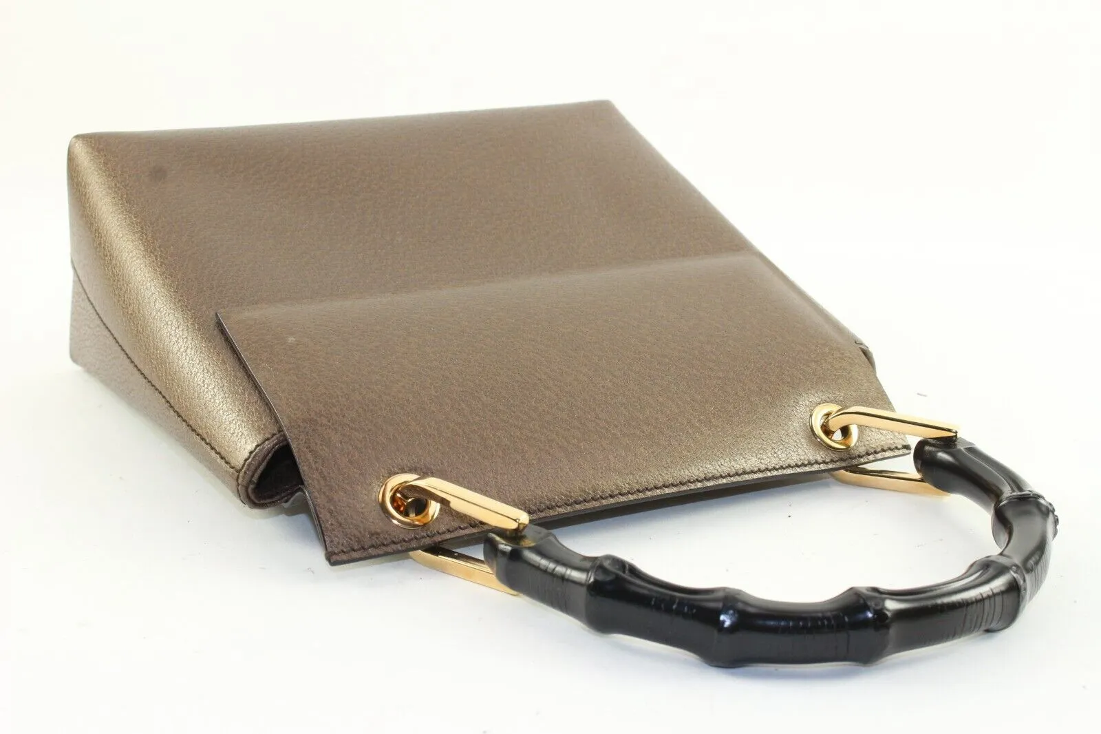 Gucci Brown Leather Bamboo Tote 3GK1214K