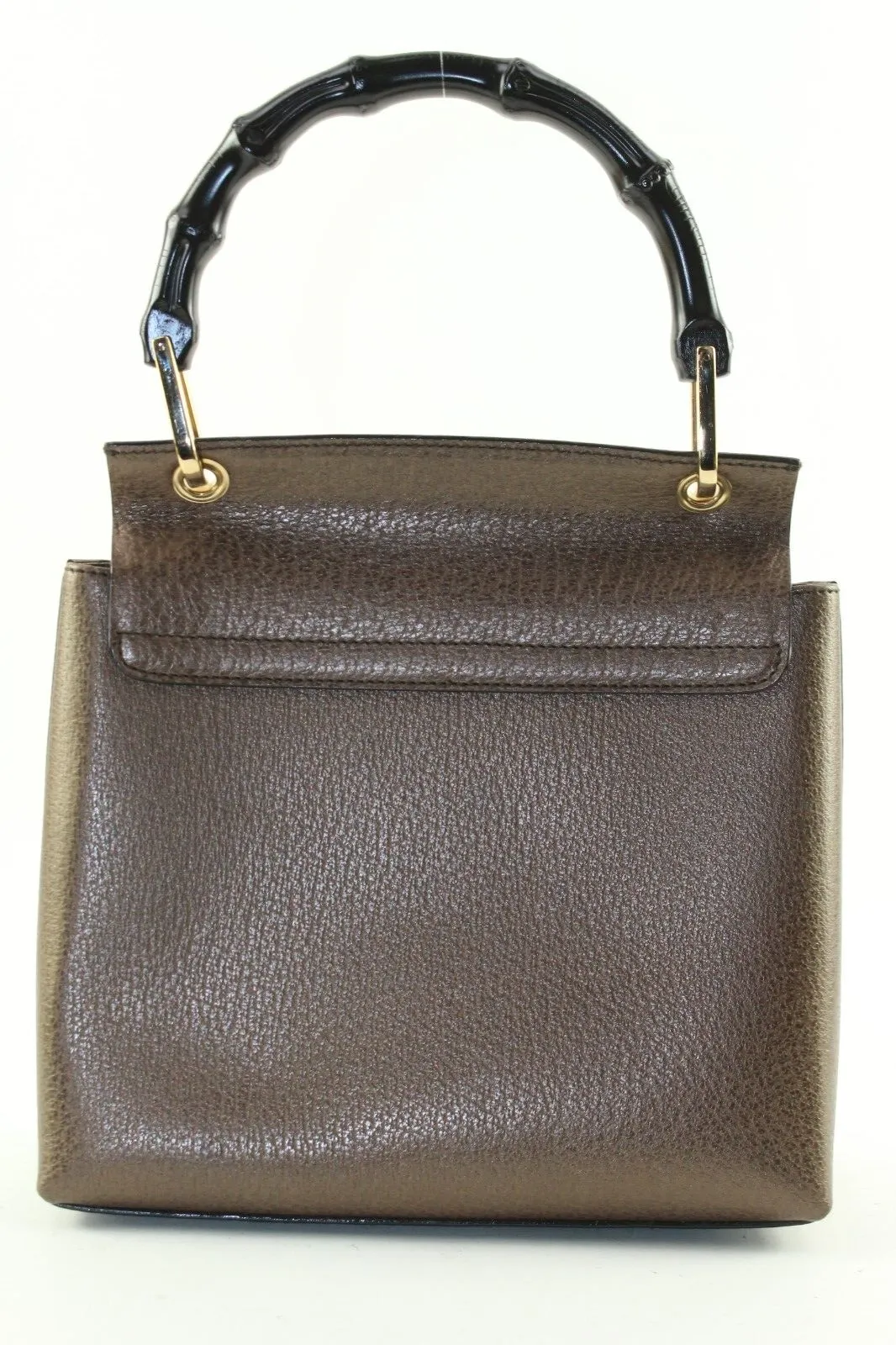 Gucci Brown Leather Bamboo Tote 3GK1214K
