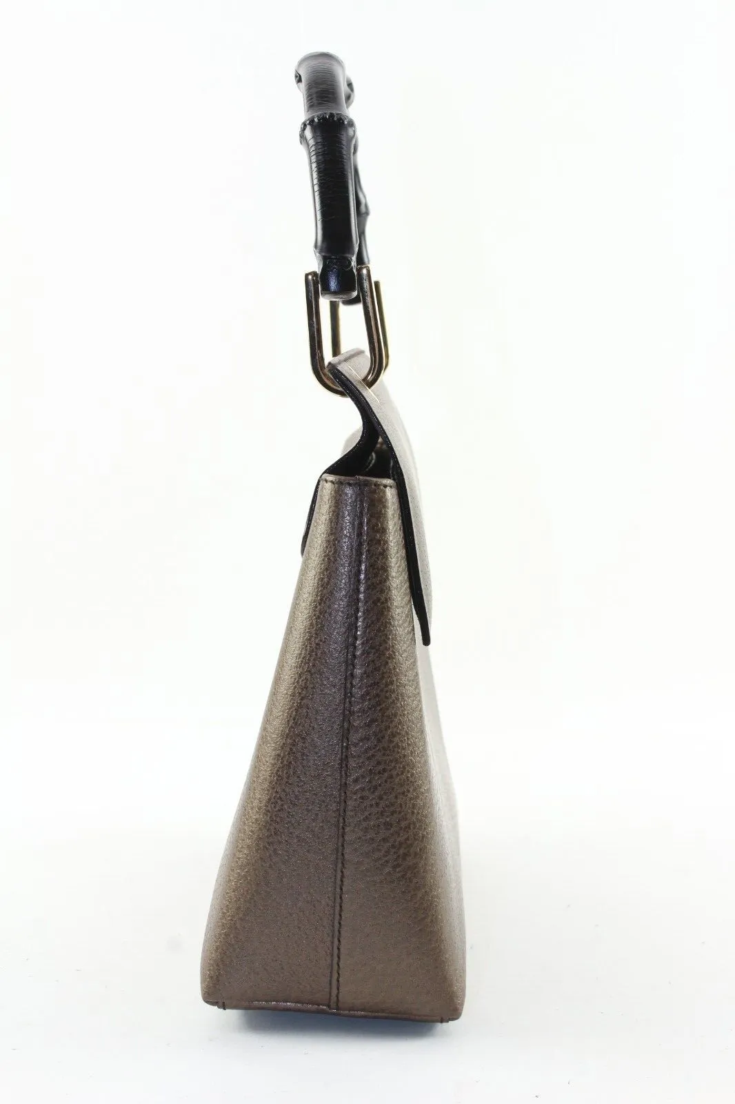 Gucci Brown Leather Bamboo Tote 3GK1214K