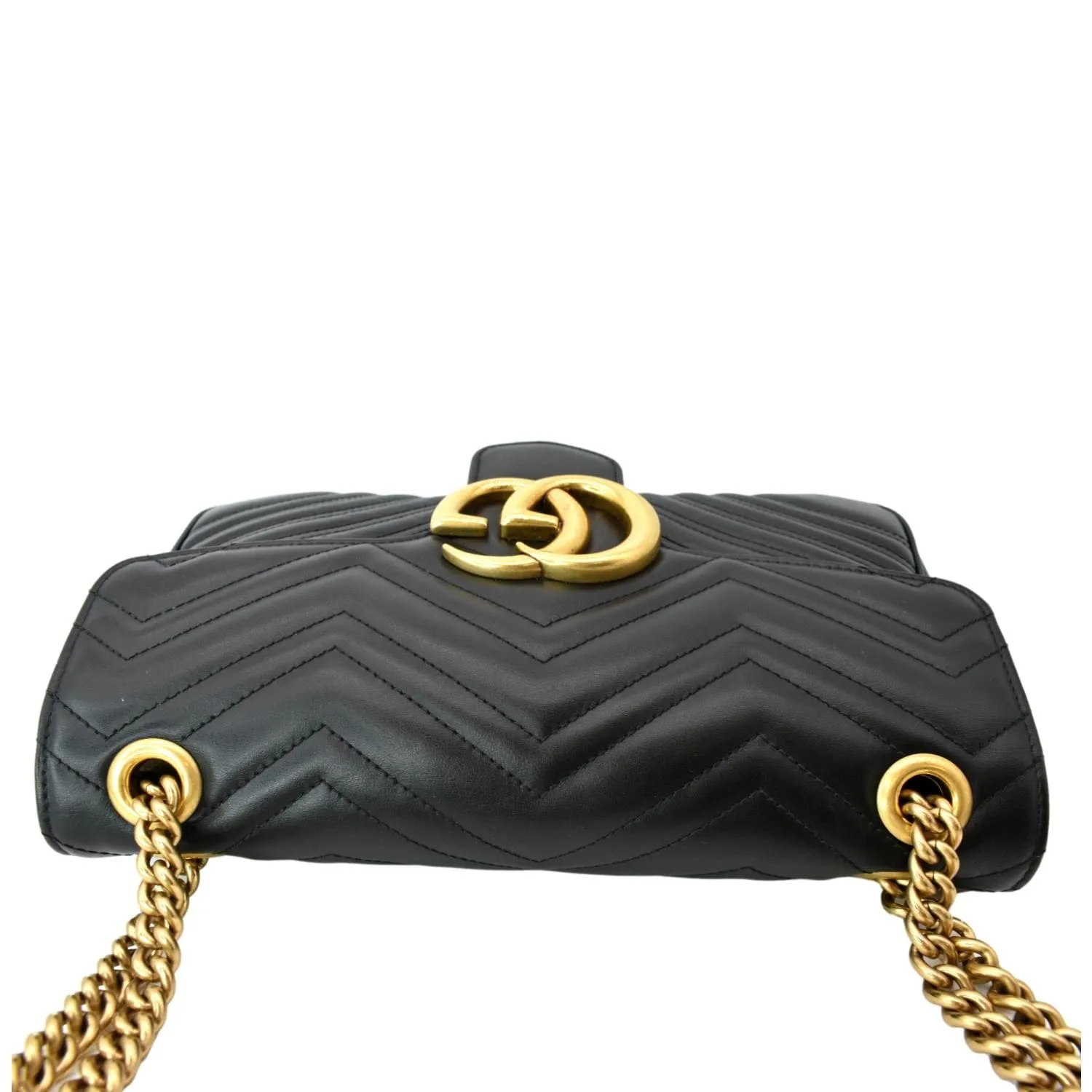GUCCI GG Marmont Medium Matelasse Shoulder Bag Black 443496