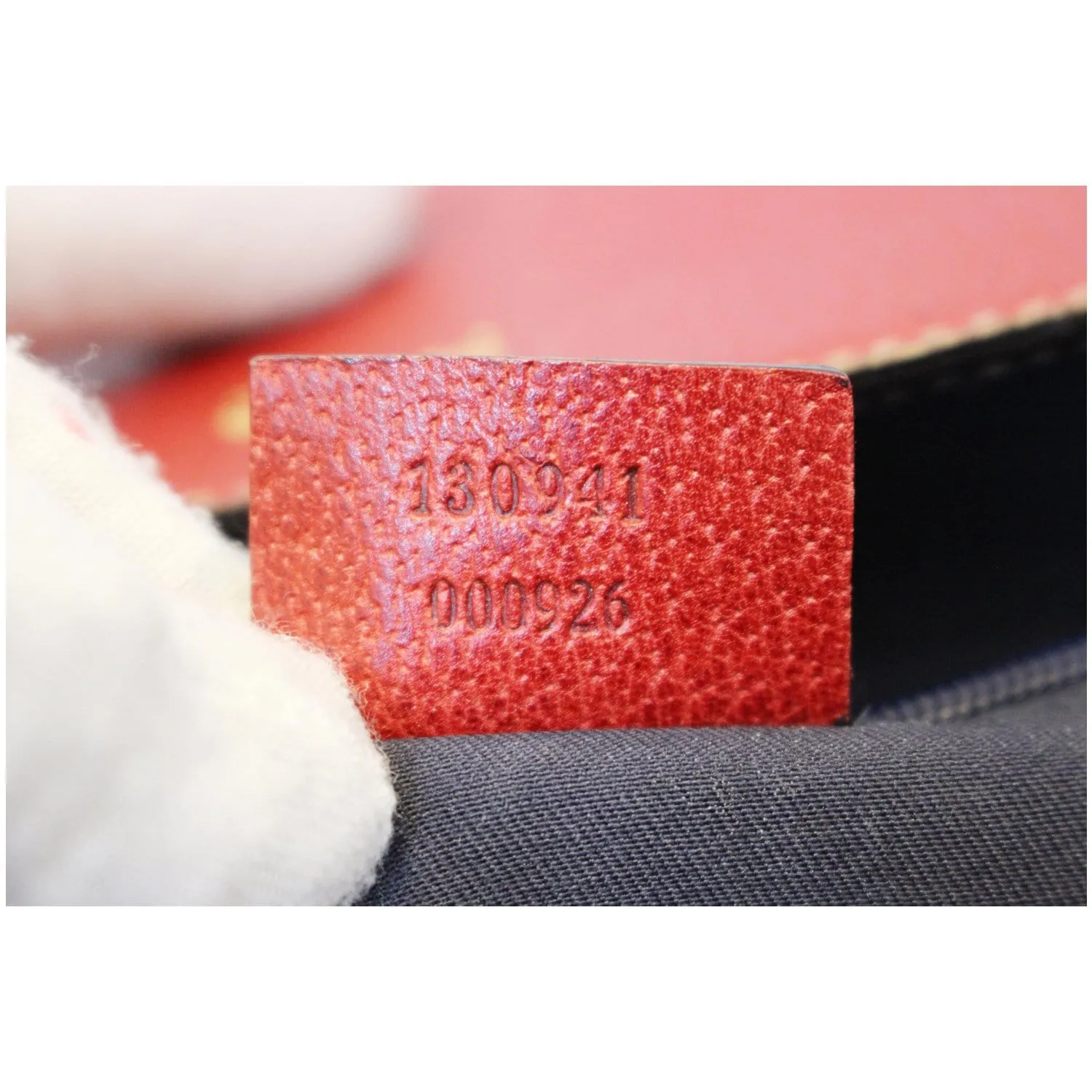 GUCCI GG Monogram Canvas Work Tote Bag Navy/Red