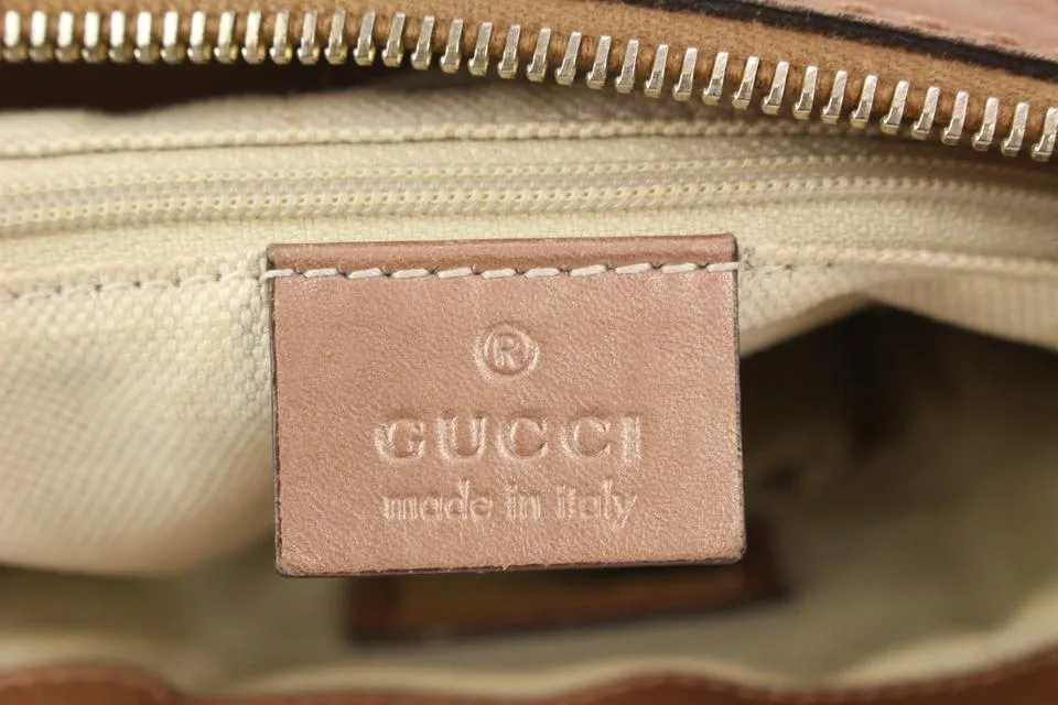 Gucci Pink Leather Guccissima Medium Sukey Top Handle 2way Bag 1GU811