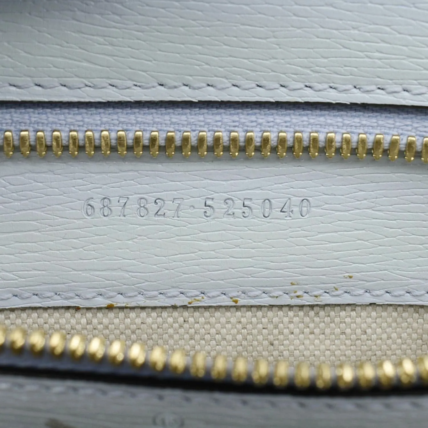 GUCCI Tiger Medium Leather Tote Shoulder Bag Light Blue 687827