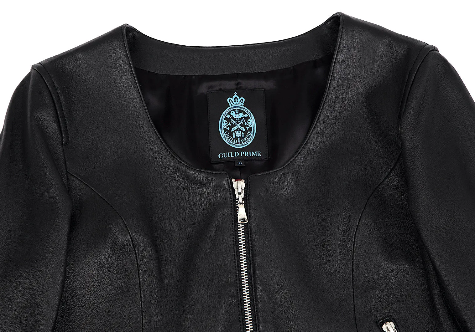 GUILD PRIME Japan. Black Lambskin  Leather Jacket