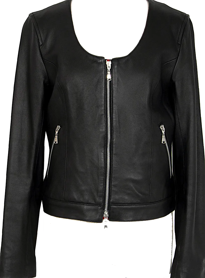 GUILD PRIME Japan. Black Lambskin  Leather Jacket