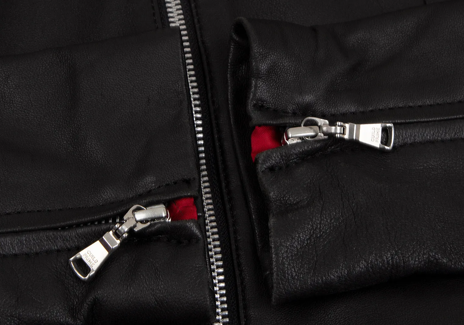 GUILD PRIME Japan. Black Lambskin  Leather Jacket