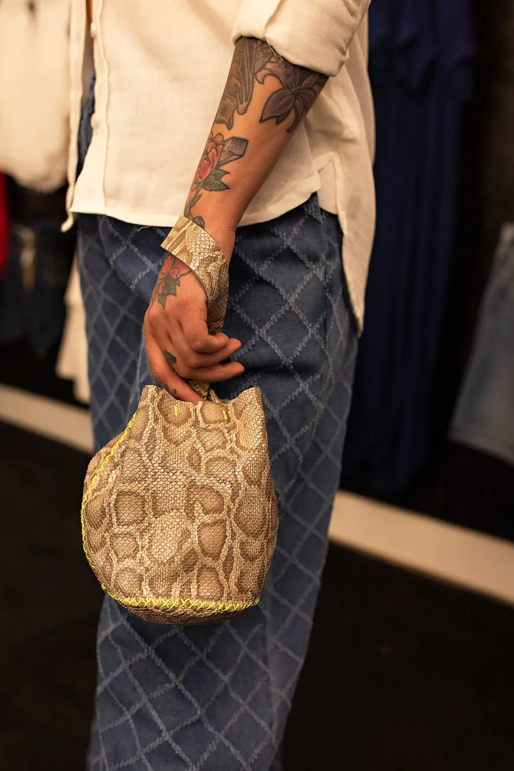 Handmade Leather Bucket Bag