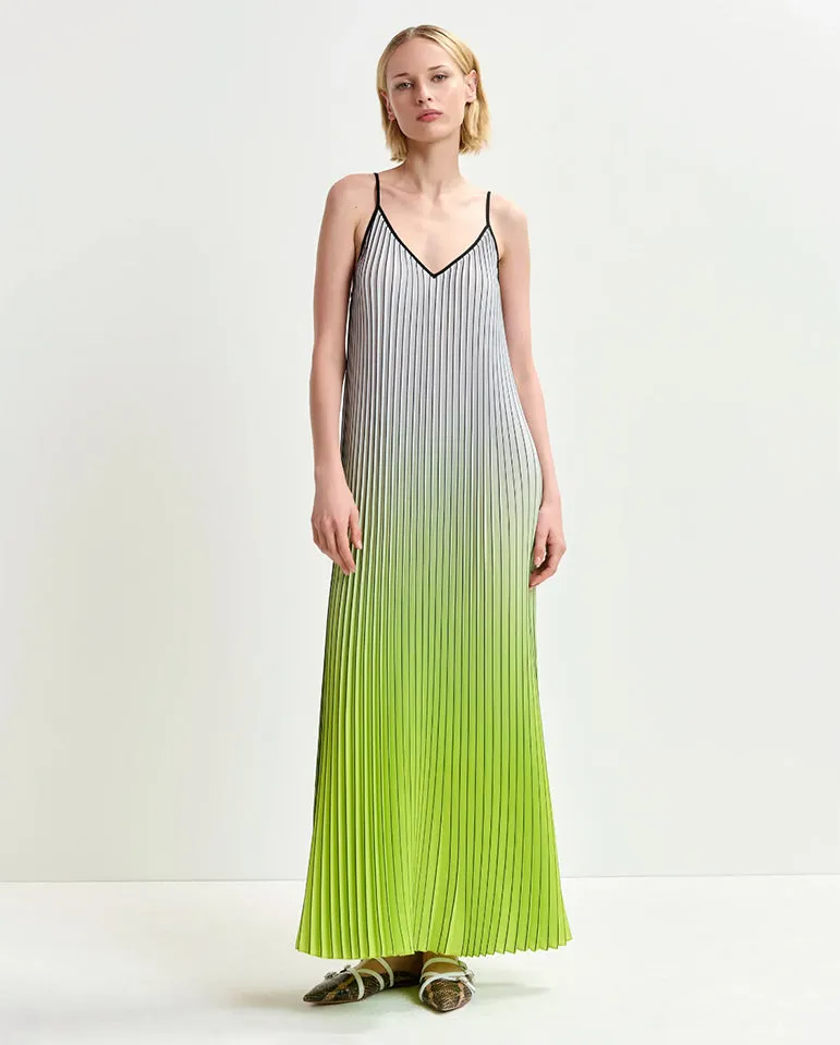 Haurus Pleated Maxi Dress Citronella