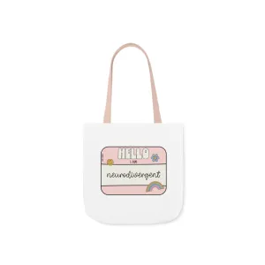 Hello I am Neurodivergent Canvas Tote Bag