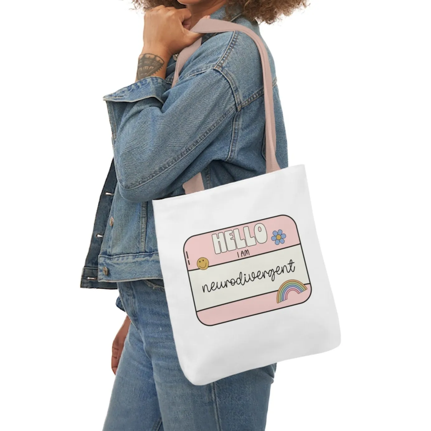 Hello I am Neurodivergent Canvas Tote Bag