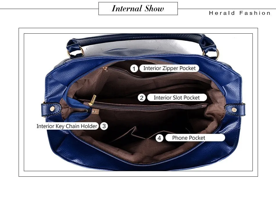 Herald Fashion Luxury Soft Leather Ladies Bag