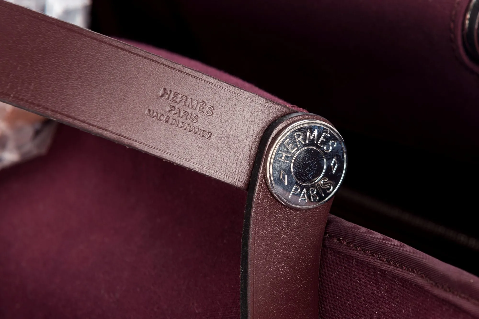 Hermes Cabag Elan 39 Dark Burgundy