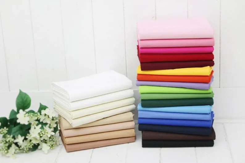 High Quality Solid Cotton Fabric - Green Series in 3 Colors By the Yard /34416