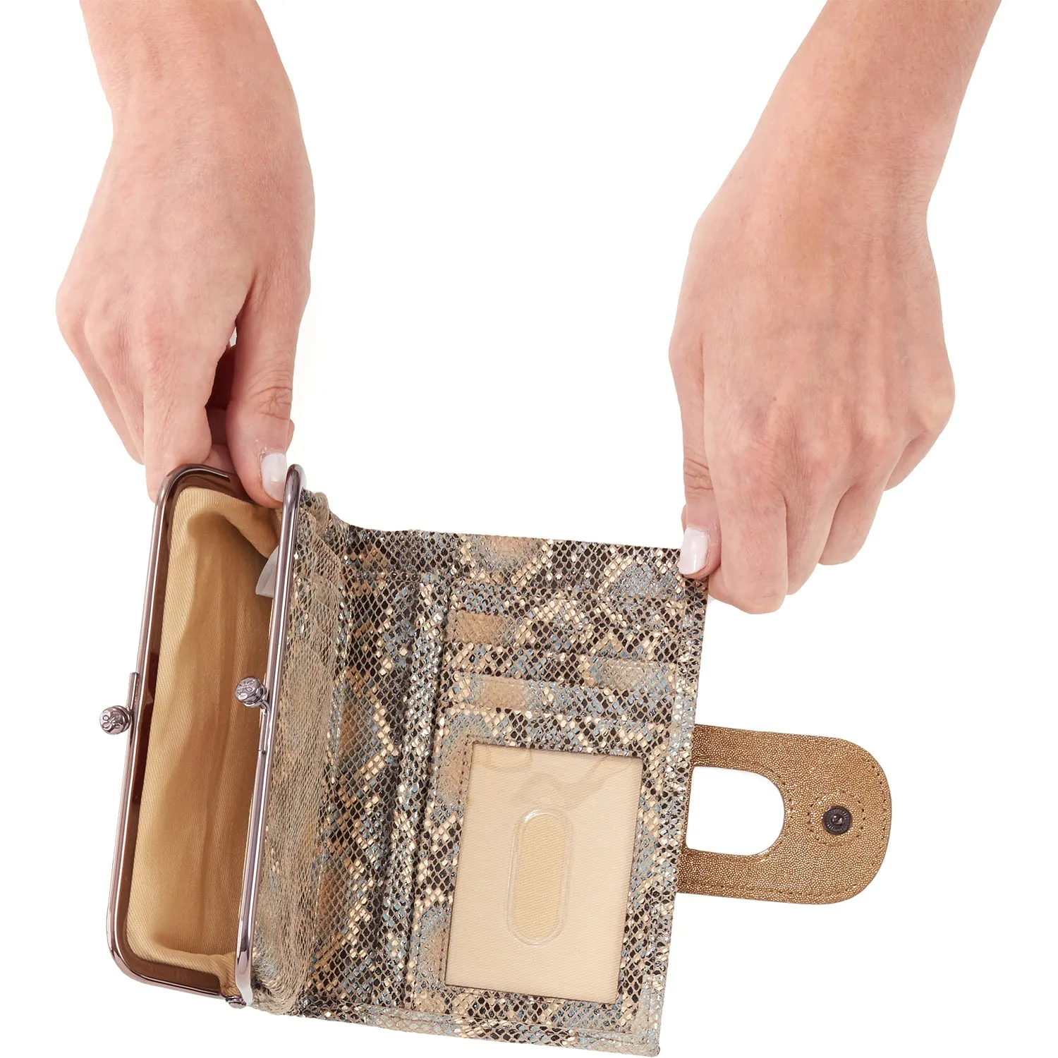 Hobo Alice Metal Snake Printed Hide Leather