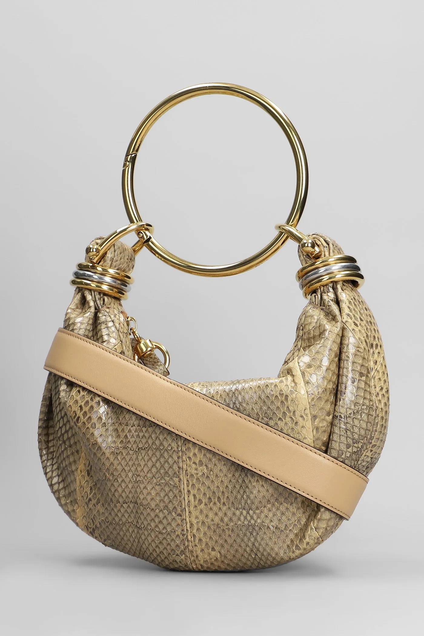 Hobo bag Shoulder bag in beige leather
