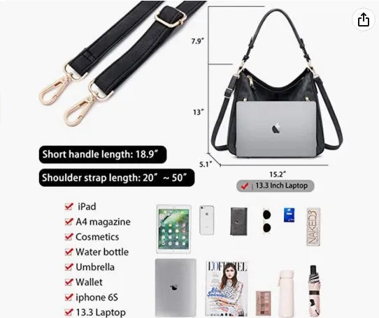 Hobo Bags for Women Handbags Purse Ladies Boho Shoulder Bag Crossbody Purses Faux Leather