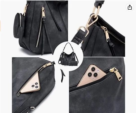 Hobo Bags for Women Handbags Purse Ladies Boho Shoulder Bag Crossbody Purses Faux Leather