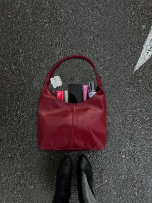 Hobo Leather Bag - Helio