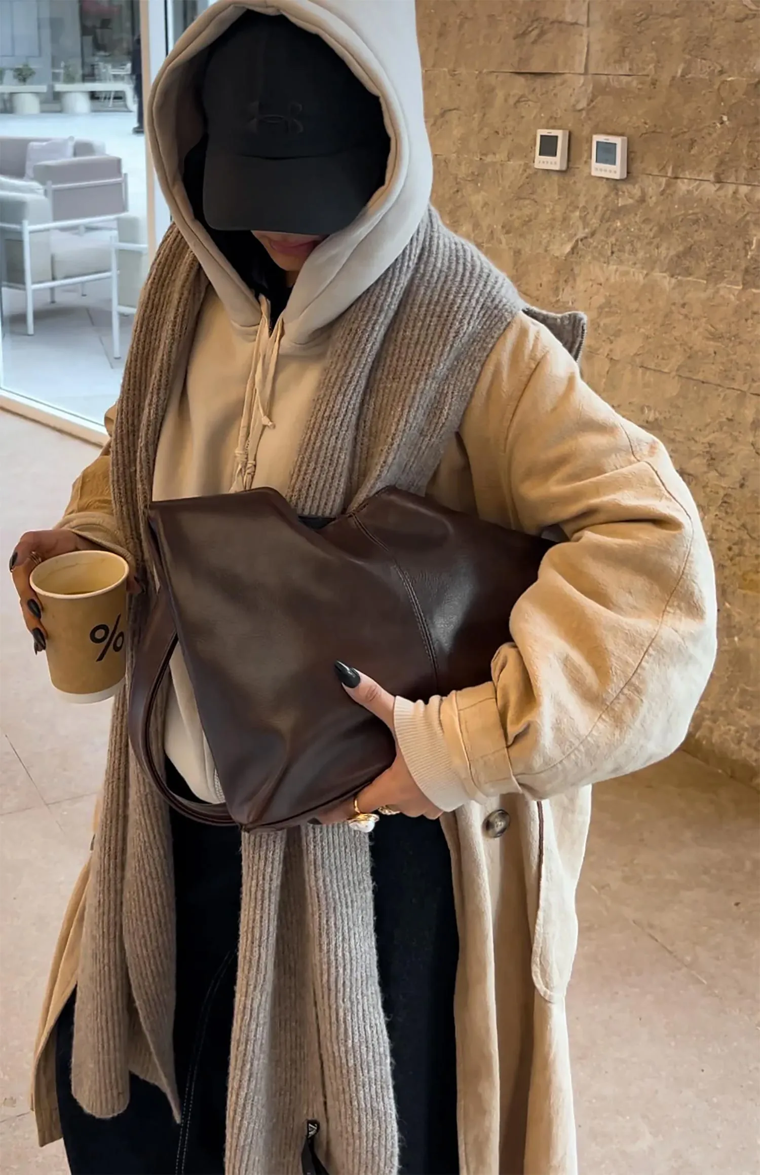 Hobo Leather Bag - Helio