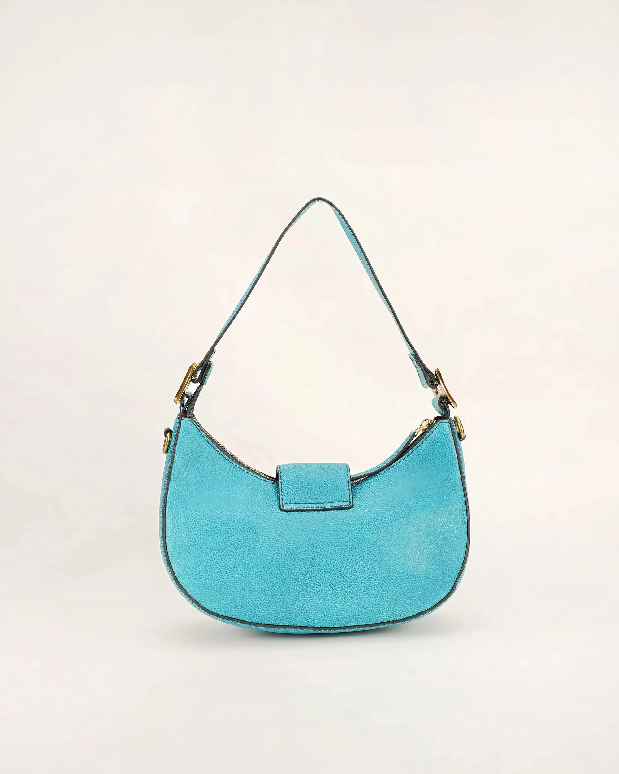 Hobo Medium Purse - Turquoise Floral Leather