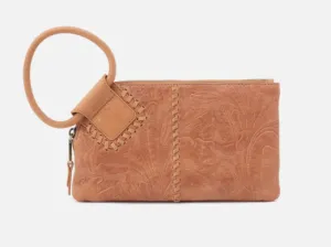 HOBO Sable Wristlet - Tooled Embossed Leather