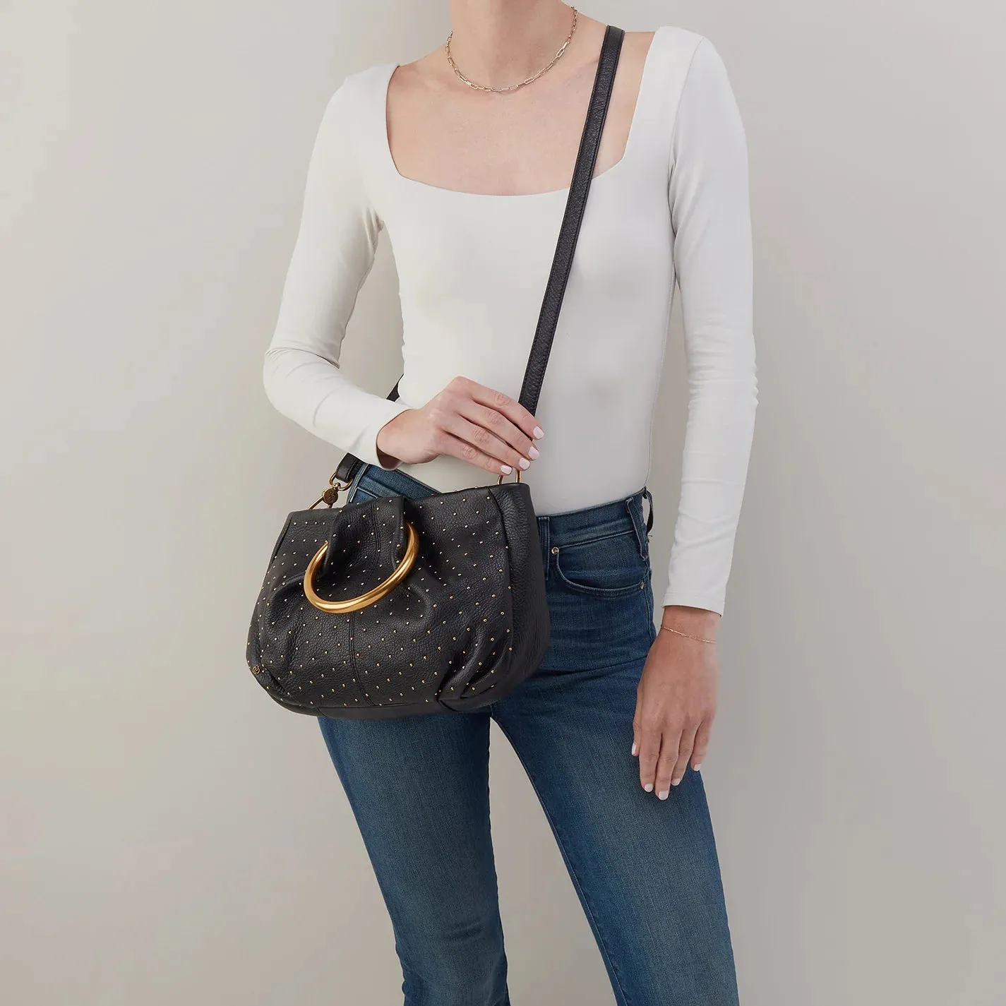 Hobo Sheila Ring Satchel Black