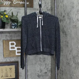 Hollister Womens Lightweight Full Zip Hoodie 1668f7398f0261 Marled Black XS