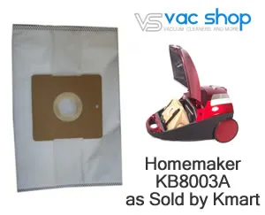 Homemaker KB8003A Sold by Kmart Vacuum Cleaner Bags