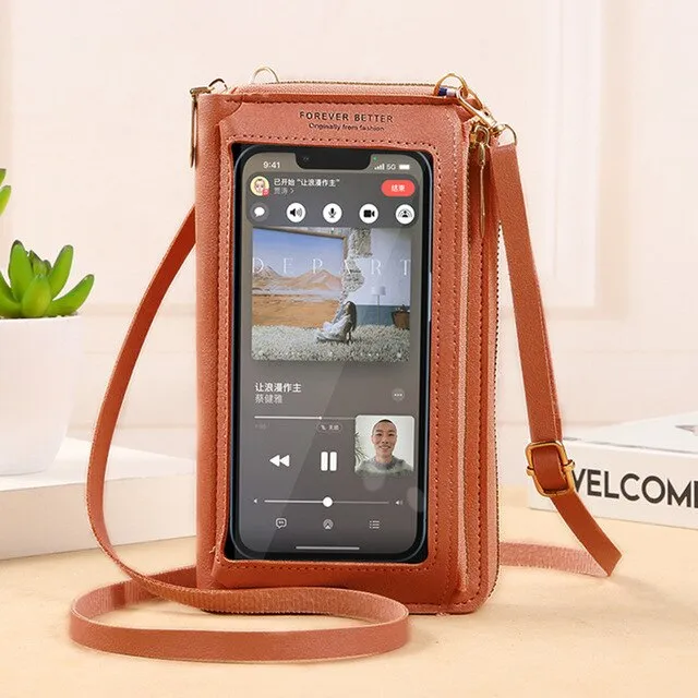 HPSP Personalized Touch Screen Phone Bag Crossbody Bags Women RFID Multifunctional Shoulder Wallet Mini Women's Bag Mobile Wallet Card Holder New
