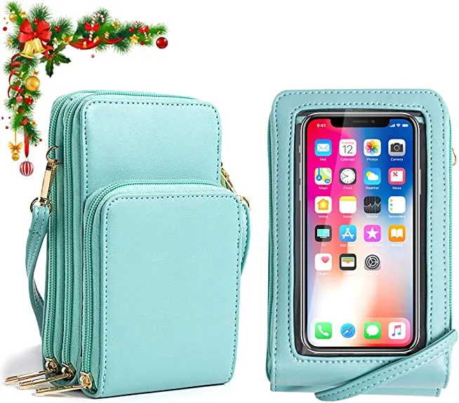 HPSP Personalized Touch Screen Phone Bag Crossbody Bags Women RFID Multifunctional Shoulder Wallet Mini Women's Bag Mobile Wallet Card Holder New